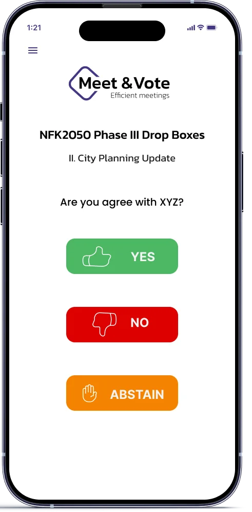 Meet & Vote meeting and voting software 